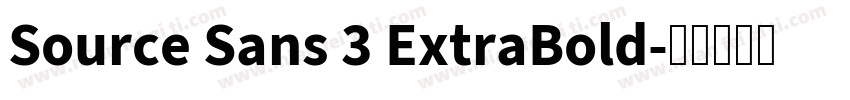Source Sans 3 ExtraBold字体转换